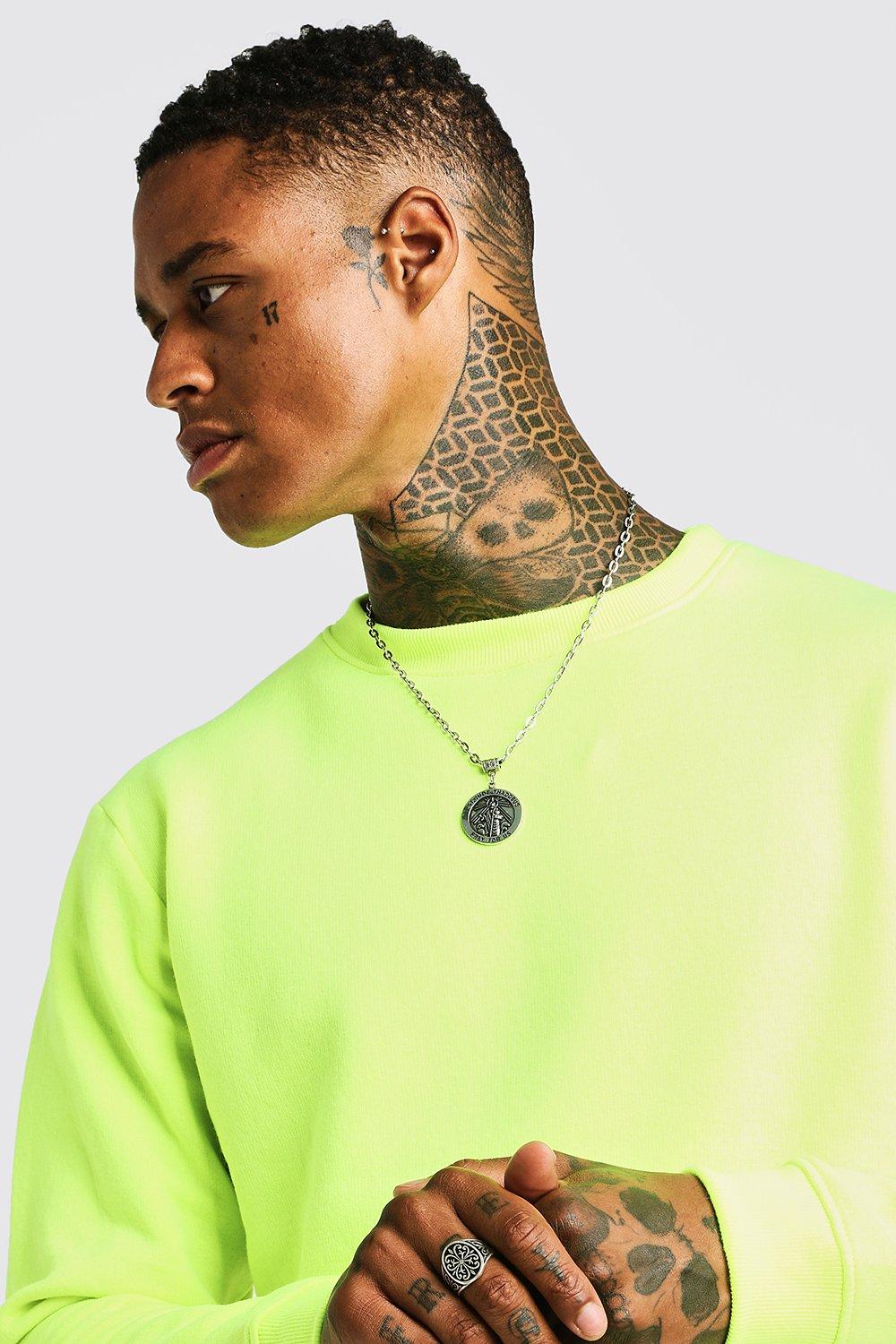 Pull jaune fluo discount homme